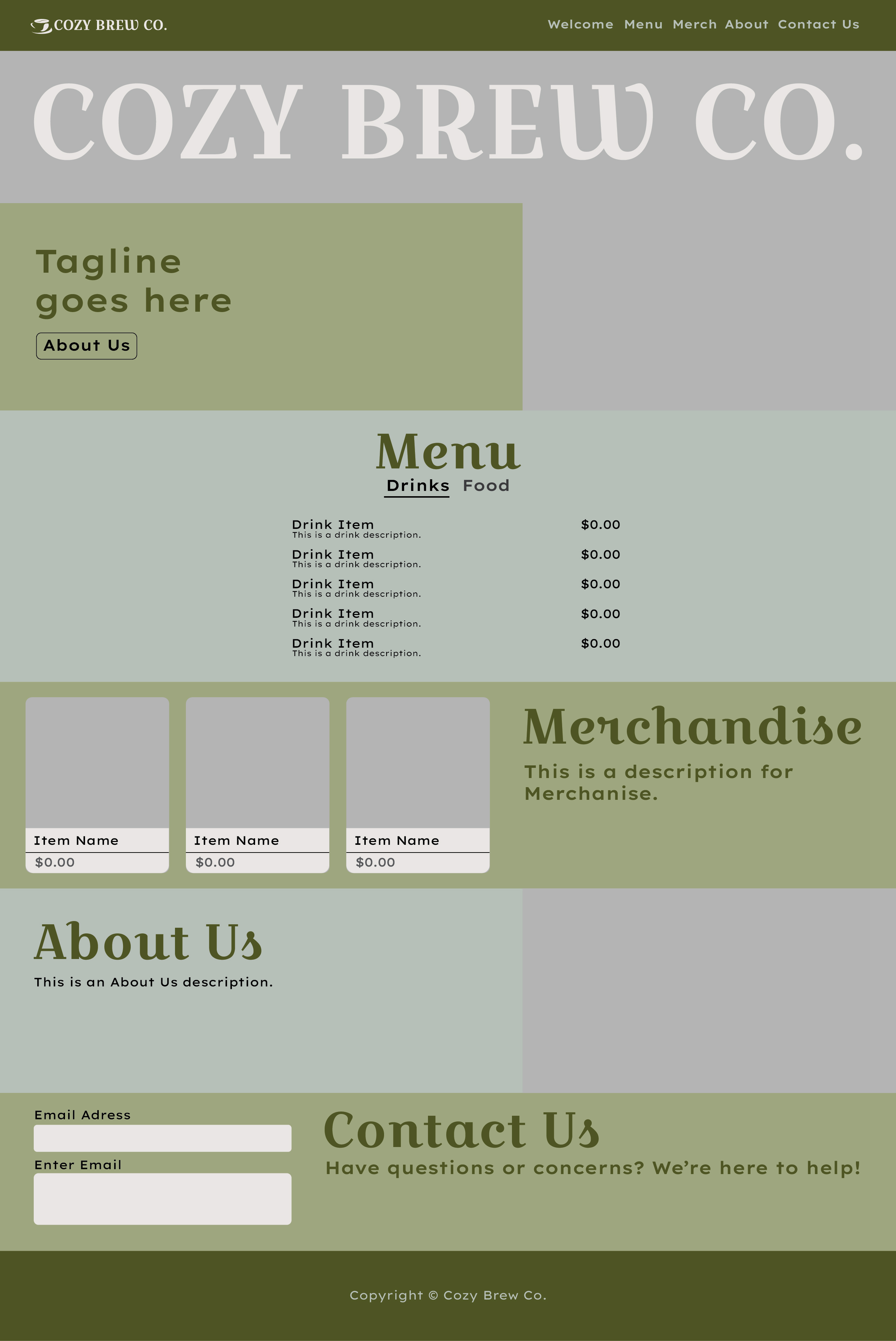 Cozy Brew Co. Layout