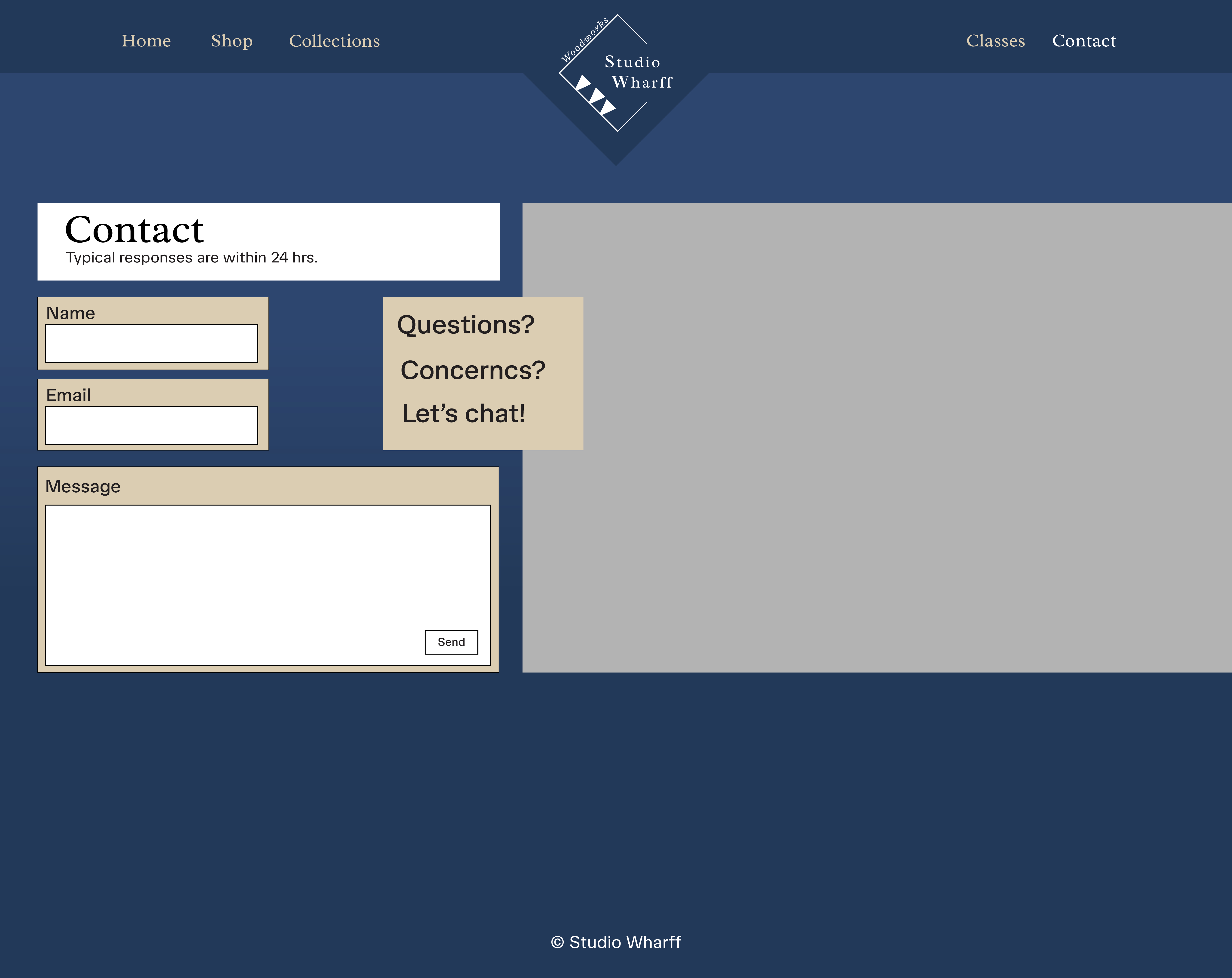Studio Wharff Contact Page